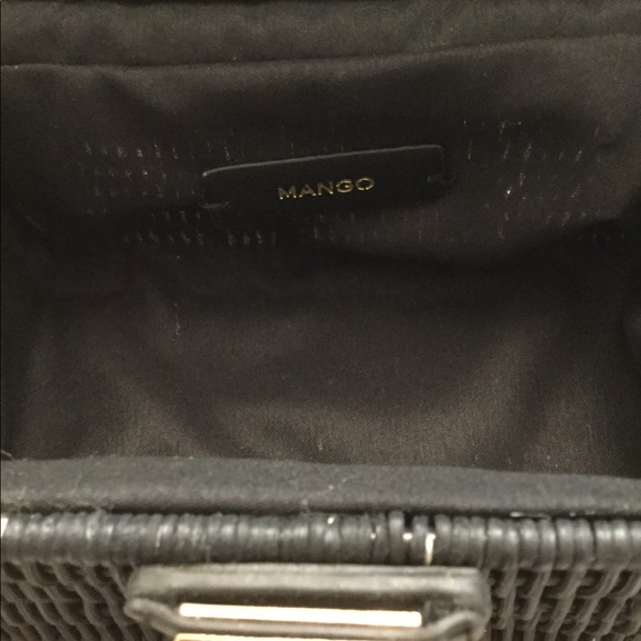 Mango Wicker Small Purse with Gold Chain - Picture 8 of 10